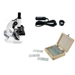 Celestron Compound Microscope 44421 Kit   Celestron Microscope and 