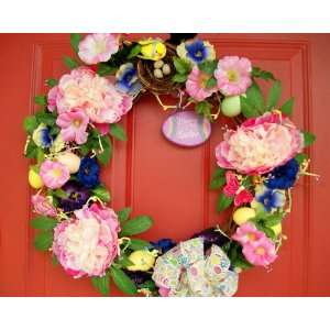 Easter/Spring Pink Peony Wreath   18