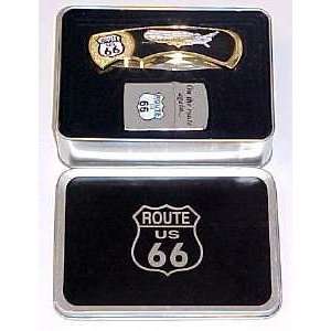 The Route 66 Collectable Pocket knife and Lighter Set  