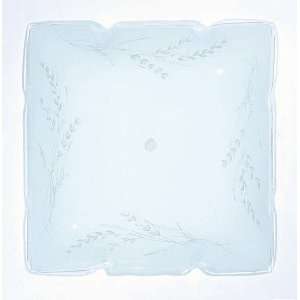  Satco 12 WHITE RUFFLED SQUARE GLASS model number 50 503 