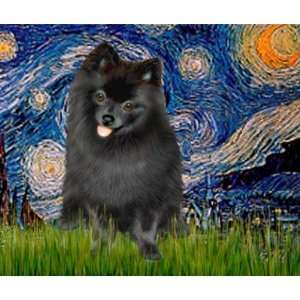   Pomeranian (black)   Starry Night Mouse Pads: Office Products