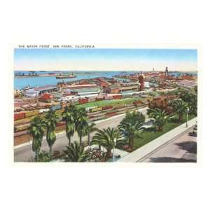  Waterfront, San Pedro, California Premium Poster Print 