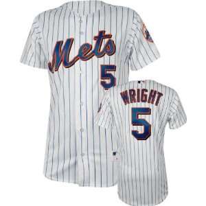 David Wright White Majestic MLB 2009 Home Royal Authentic 