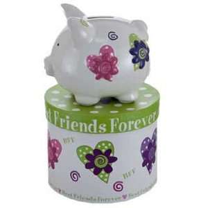 Personalized Mini Best Friends Forever Piggy Bank Christmas Ornament 