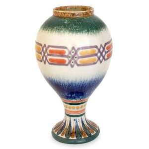  Stoneware ceramic vase, Reversed Geometry