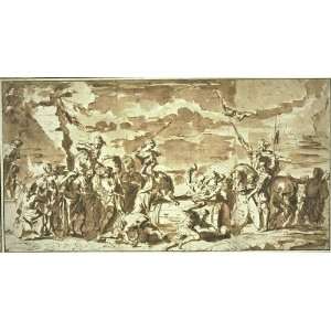 Hand Made Oil Reproduction   Salvator Rosa   24 x 12 inches   The 
