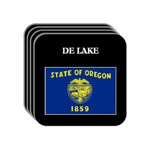 US State Flag   DE LAKE, Oregon (OR) Set of 4 Mini Mousepad Coasters
