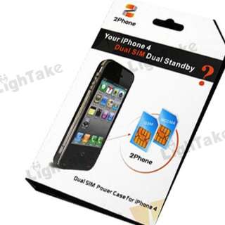 New Dual Standby SIM Case Phone Peel for iPhone4 batery  