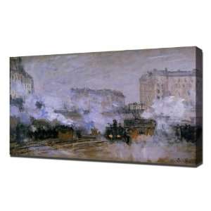 Monet   Saint Lazare Station, Arrival of a Train, 1877   Framed Canvas 