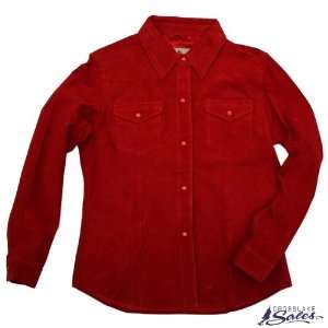  Scully Women Med Western Boar Suede Red Shirt NWT New 