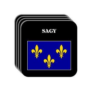  Ile de France   SAGY Set of 4 Mini Mousepad Coasters 
