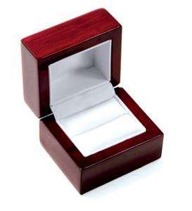 High Qual Cherry Rosewood Wood Wooden RING Jewelry Box  