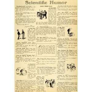  1920 Article Scientific Humor Arthur Levy Courtright Mattern Edward 
