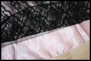 Details Gorgeous tea length dress/gown, full skirt has pink lining 