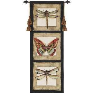  Butterfly Dragonfly II Wall Hanging   18 x 49