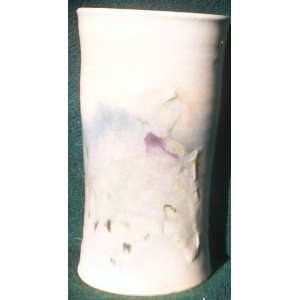 Studio Art Pottery Vase Abstract Floral Artist Signed