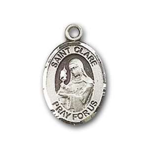   with St. Clare of Assisi Charm and Arched Polished Pin Brooch Jewelry
