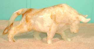 ONYX BULL MEXICO HOME OFFICE DISPLAY CARVED DECORATION  