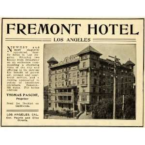  1907 Ad Fremont Hotel Thomas Pascoe Broadway Tourism 