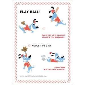  Babe Woof Baseball Themed Party Invitations Health 
