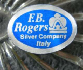 Gorgeous F. B. Rogers Silver Italy Cut Lead Crystal Flower Center 