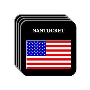  US Flag   Nantucket, Massachusetts (MA) Set of 4 Mini 