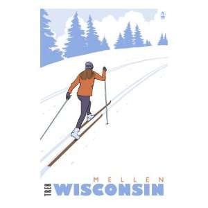  Cross Country Skier, Mellen, Wisconsin Premium Poster 