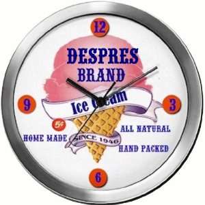  DESPRES 14 Inch Ice Cream Metal Clock Quartz Movement 