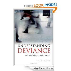Understanding Deviance David Downes, Paul Rock  Kindle 