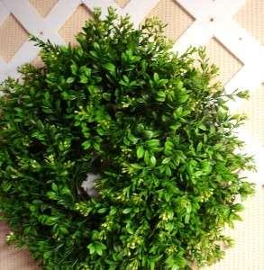 16 FAUX BOXWOOD WREATH, VERY REALISTIC, GREEN, NICE  