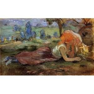   name Shepherdess Laying Down 1, by Morisot Berthe