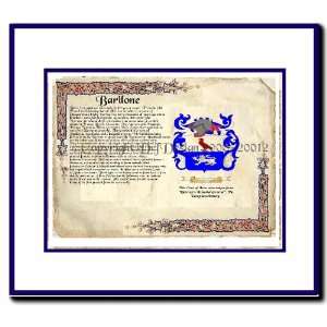  Barilone Coat of Arms/ Family History Wood Framed