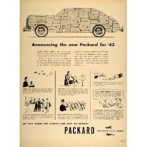  1943 Ad WWII War Bonds Packard Engines Airplane Navy 