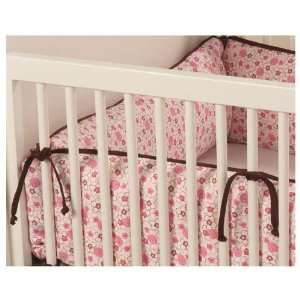  Cotton Monkey Crib Bumper   Sweet Jane   Pink Baby