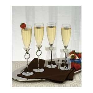 Heart with Bow Toasting Glasses