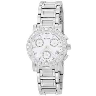 Bulova 96R19 Womens Diamond Chronograph Watch (New)  