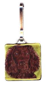 DT ~ WATER SPANIEL ~ HAND PAINTED DICHROIC DOG BEAD  