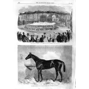  1863 MILITARY CAROUSEL BORGHESE ROME HORSE MACCARONI