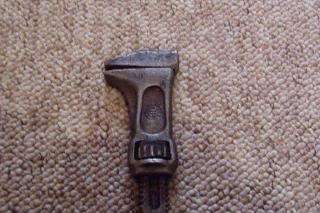 Antique Unusual Adjustable Spanner/Wrench IH logo see d  