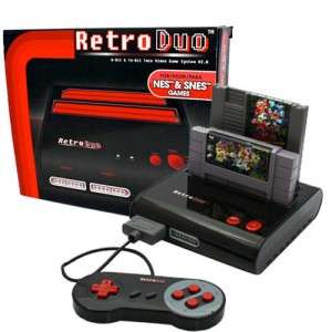 SNES NES System Retro Duo 2 in 1 Console Black/ Red NEW  
