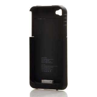   4S Black 1900mAH External Power Backup Battery Case Charger + Cable