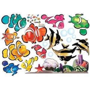 Under the Sea Tropical Fish   Reusable Easy Instant Decoration Wall 