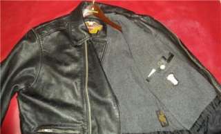 Harley Davidson Full Force Leather Jacket 3/4 Length Coat 98208 96VM 