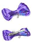   Purple Lady Gaga Clip On Hair Bow Wig Halloween Costume Hair Accessory