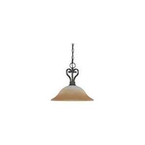  Montgomery   1 Light Hanging Dome W/ Champagne Linen Glass 