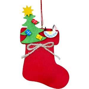  Ulbricht Christmas Stocking with Tree Ornament: Home 