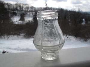OLD GLASS CANDY CONTAINER LANTERN MINUS THE LID  