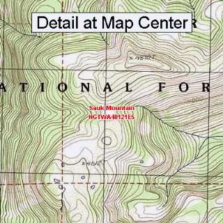USGS Topographic Quadrangle Map   Sauk Mountain, Washington (Folded 