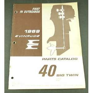   1969 69 EVINRUDE 40 BIG TWIN Boat Motor PARTS Catalog: Everything Else