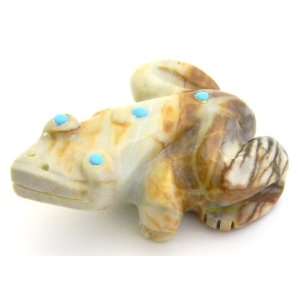  Zuni Hand Carved Picasso Marble Frog